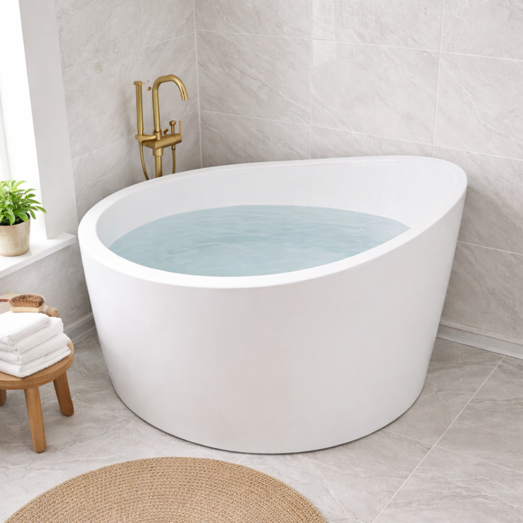 Freestanding Soaking Acrylic Bathtub - 43.3'' x 43.3''