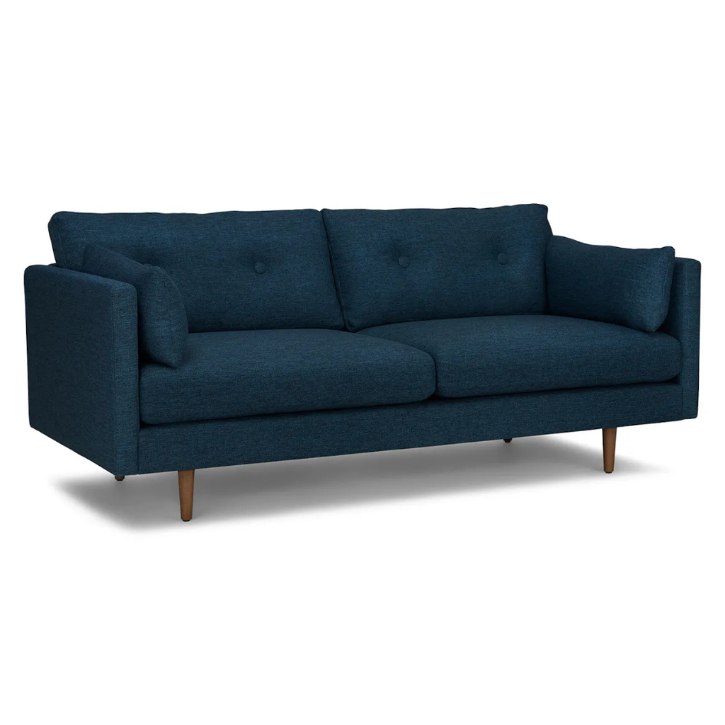 Mid-Century Modern 74" Loveseat - Twilight Blue