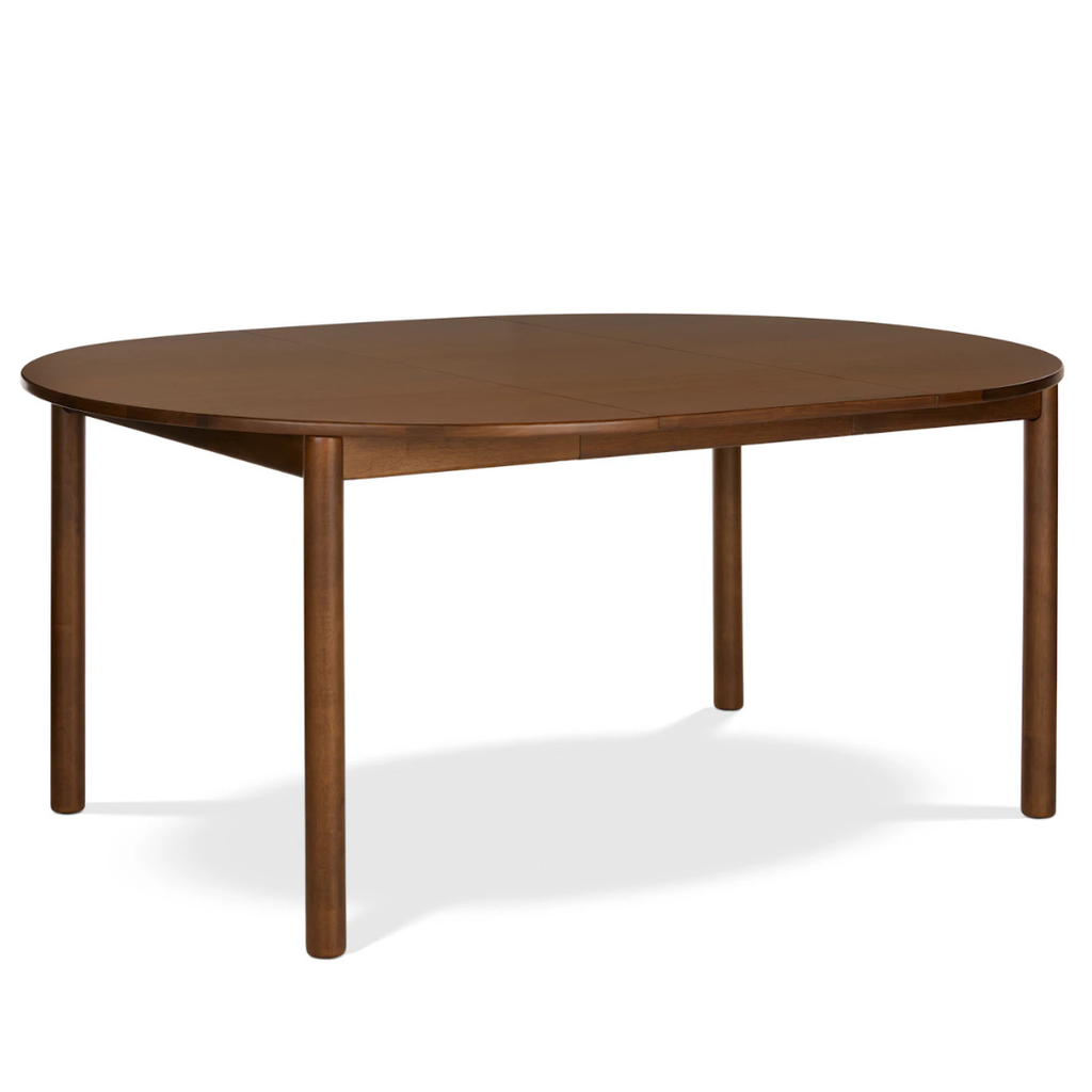 Extendable Round Dining Table 48" - 67.75" - Walnut