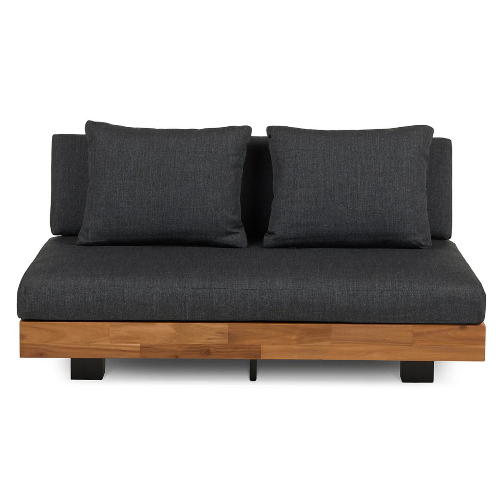 50" Outdoor Low Loveseat - Slate Grey