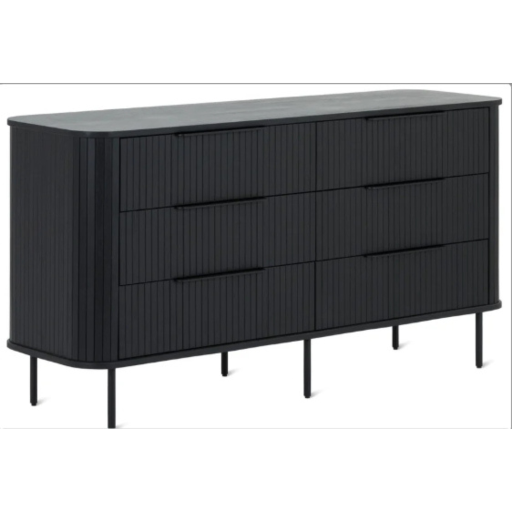 Sundays Easy Edge Double Dresser - Black Oak