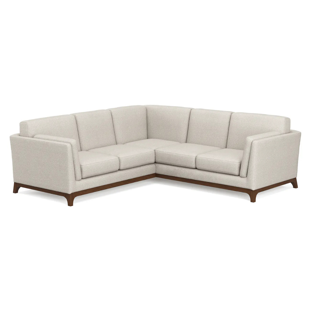 Mid-Century Modern Corner Sectional - Chalk Grey