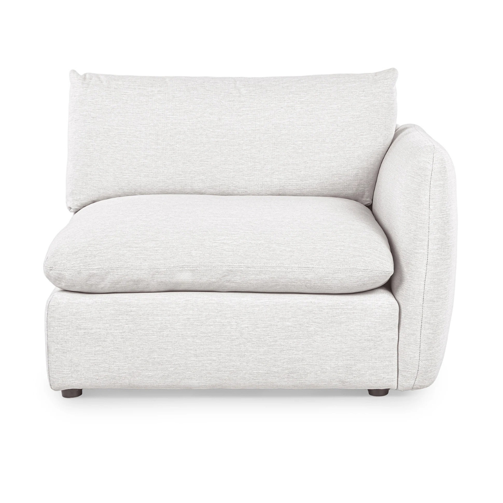 Mid-Century Modern 46" Right Arm Module - Silver Ivory