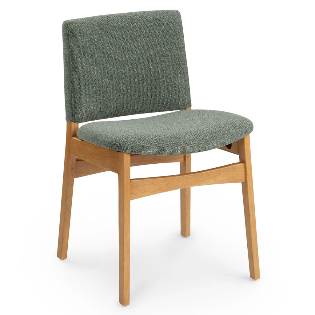 Mid-Century Modern Dining Chair - Oak and Ratine Green