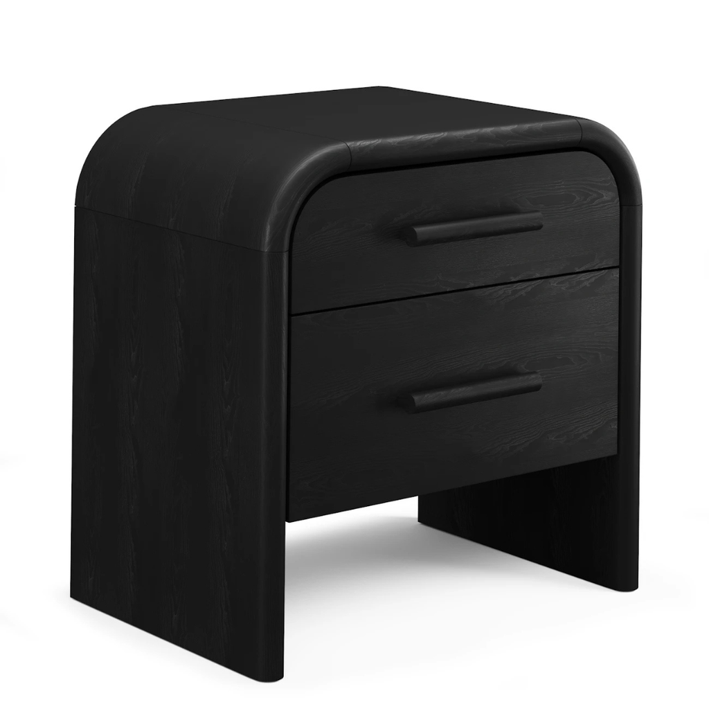 2-Drawer Nightstand - Black