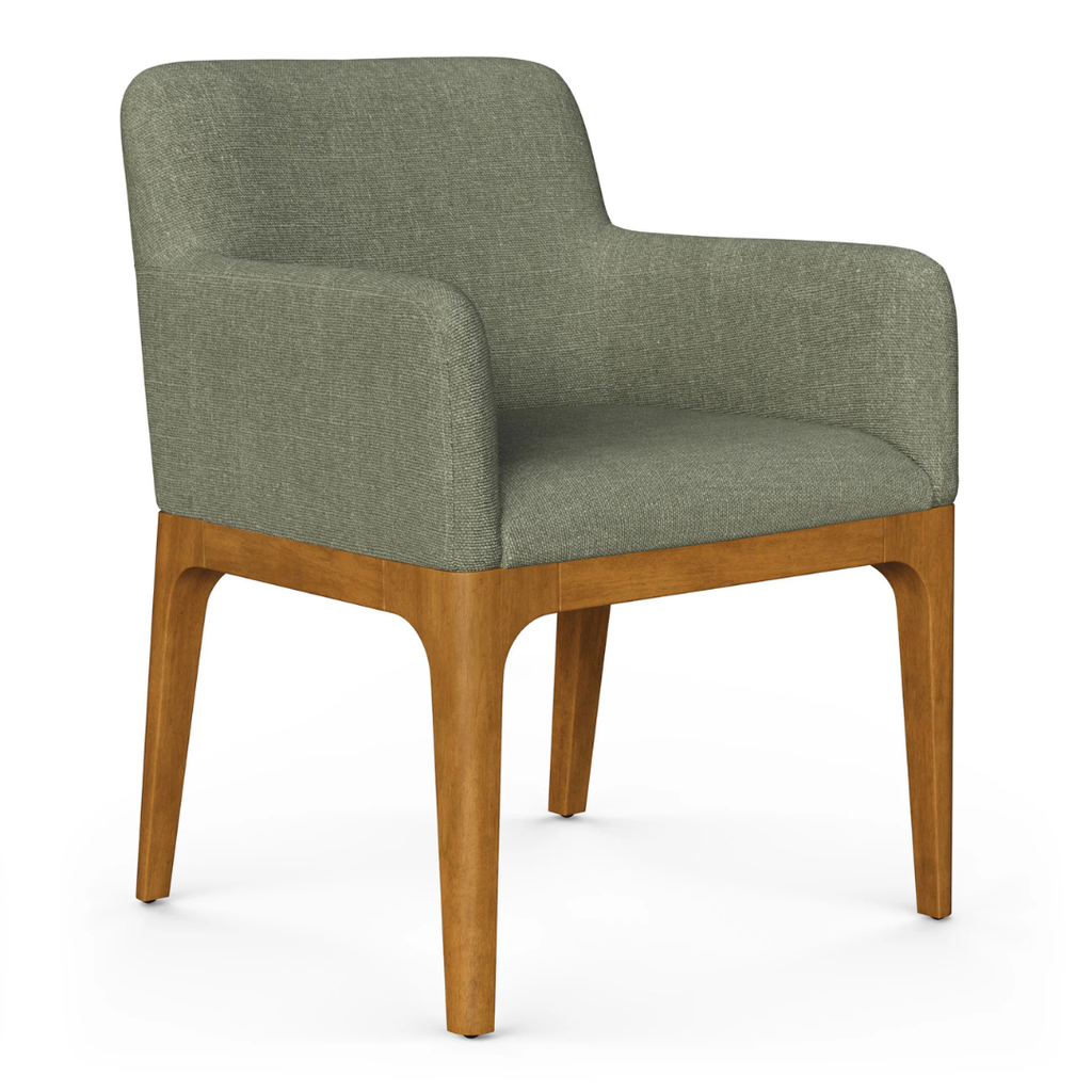 Dining Armchair - Smoked Oak and Welsh Green