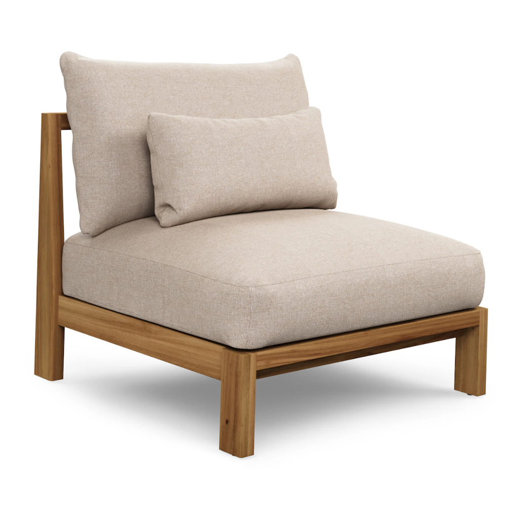 Outdoor Armless Chair Module - Basket Beige