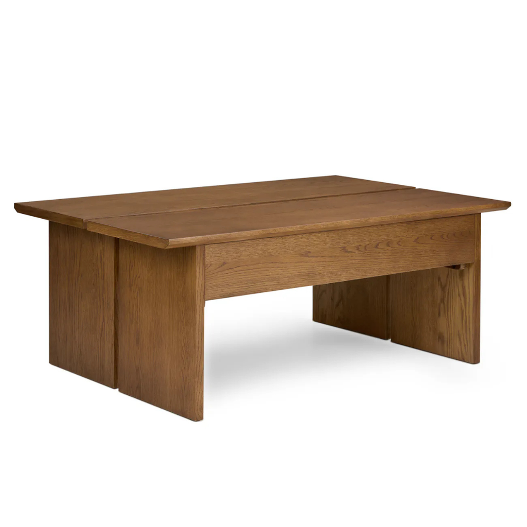 Lift-Top Storage Coffee Table - 46" Smoked Oak