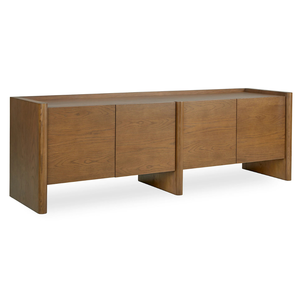 72" Media Unit - Smoked Oak