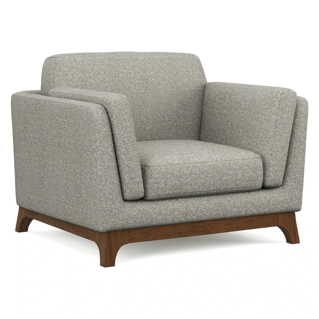 Mid-Century Modern 39" Lounge Chair - Quarry Grey