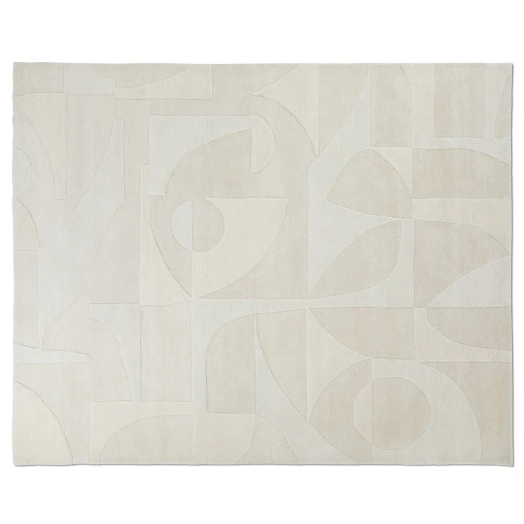 Contour Wool Area Rug – 8'x10' Textured Ivory