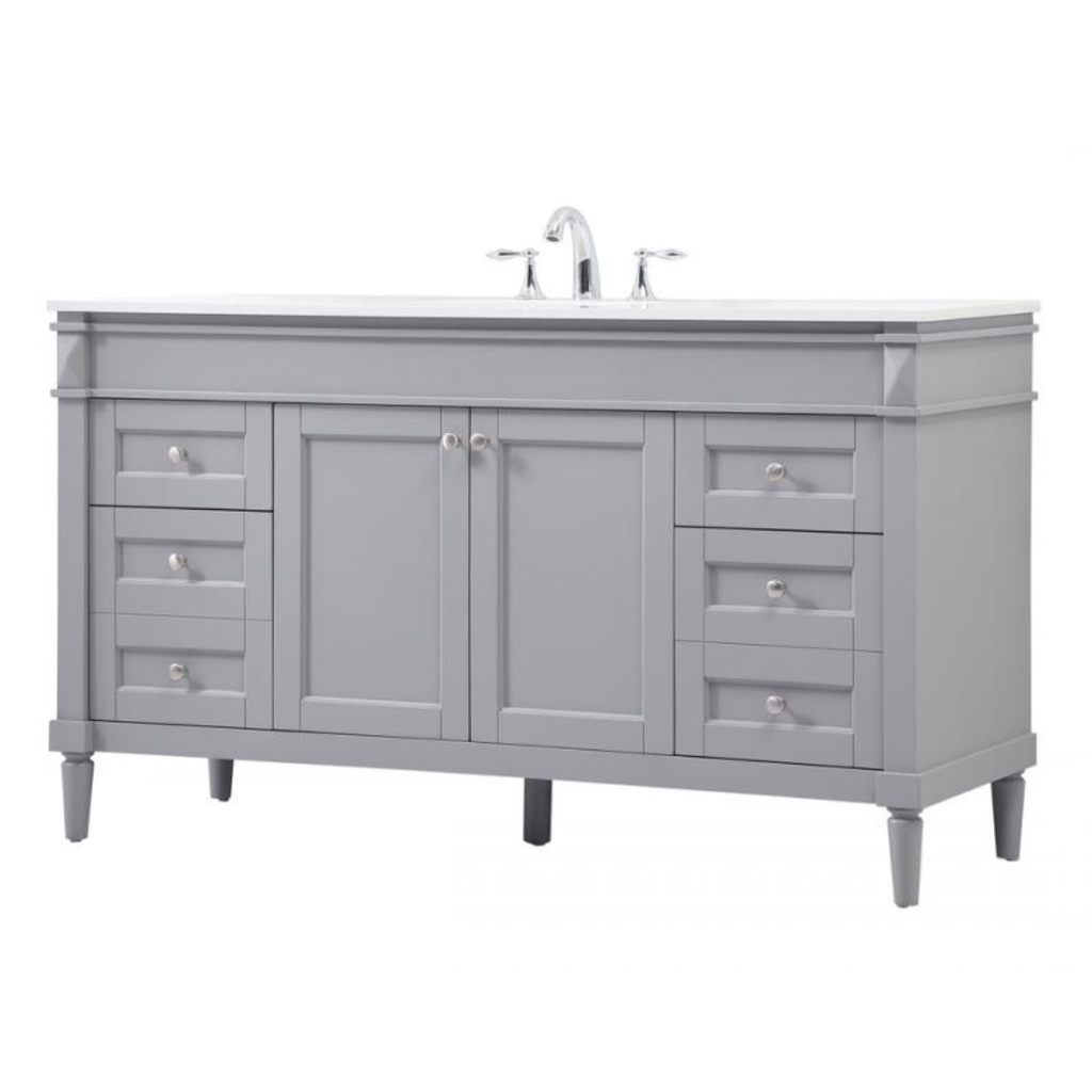 Elegant Bennett Collection 60" Single Bathroom Vanity