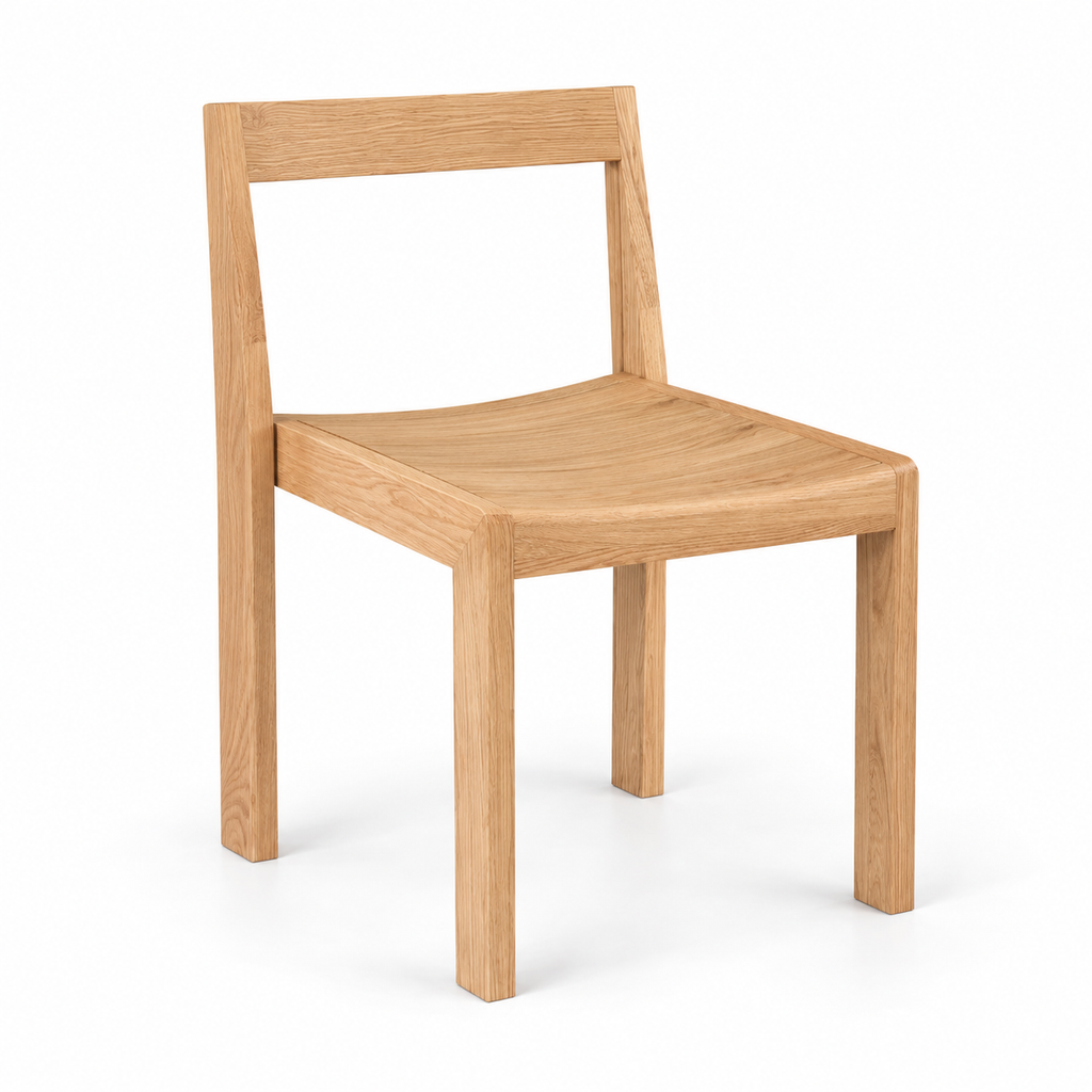 Solid Oak Stackable Dining Chair