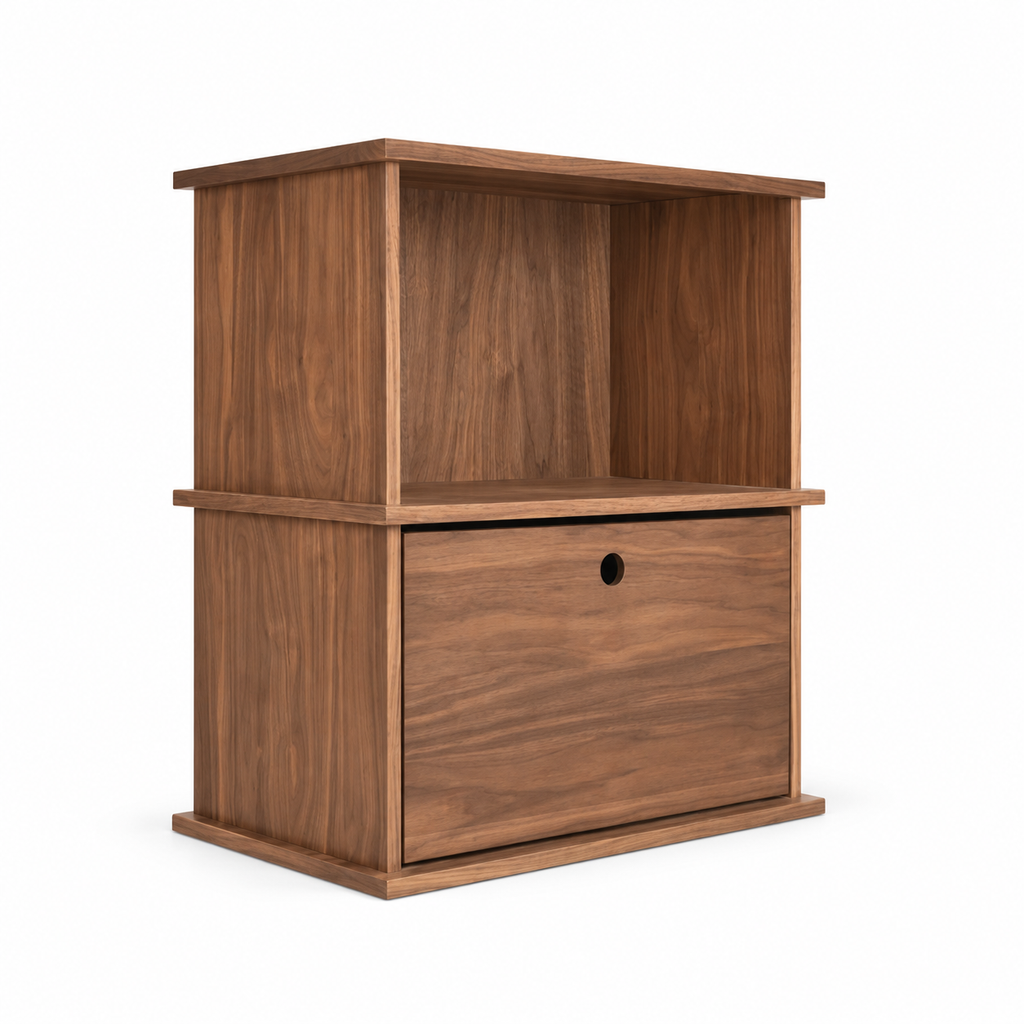 Modular 2-Piece Storage System - Walnut