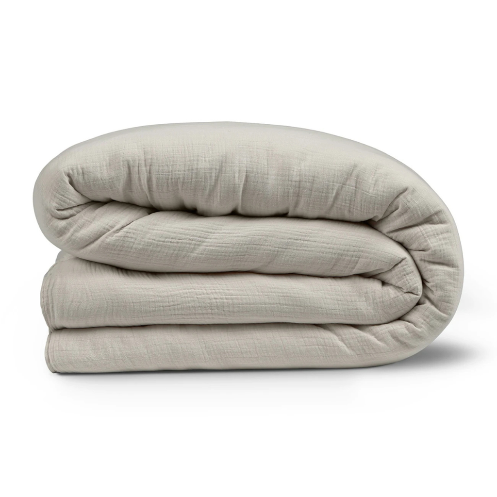 King Cotton Gauze Duvet Cover - Light Taupe