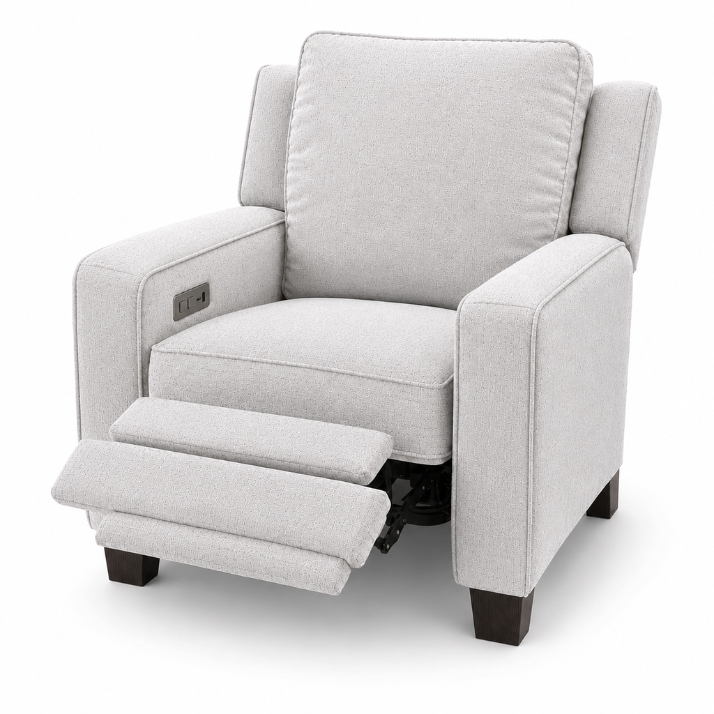 Contemporary Lounge Power Recliner - Dove Grey