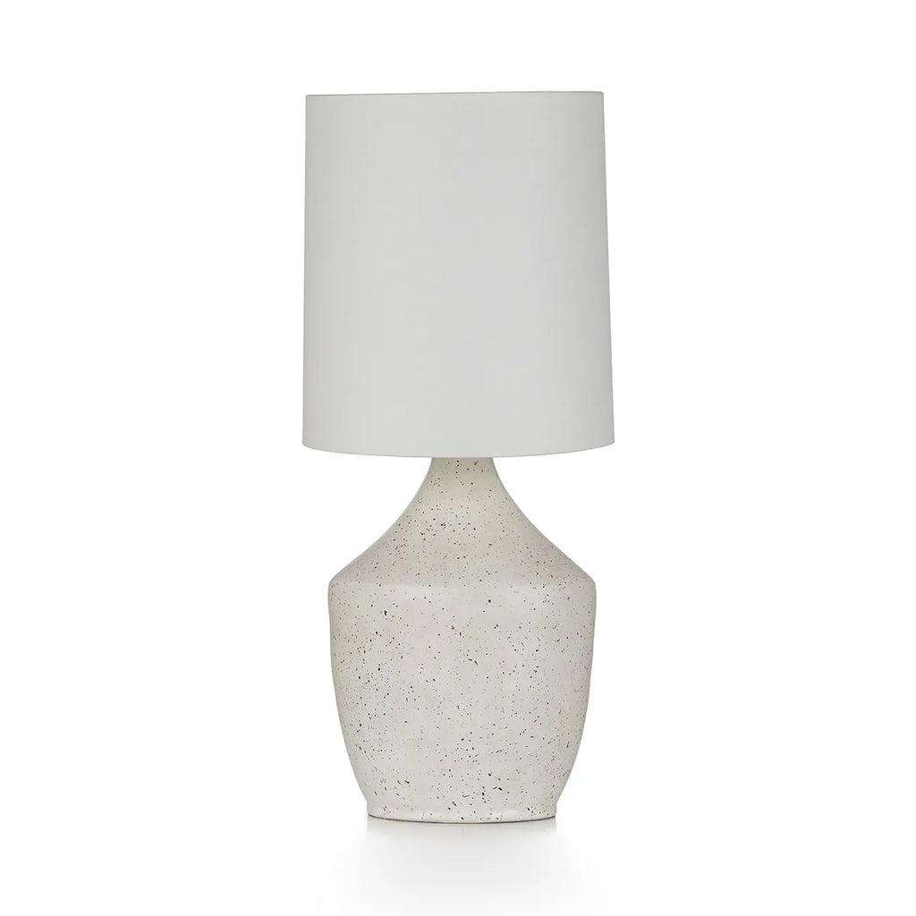 Mid-Century Ceramic Table Lamp (Damaged) – White