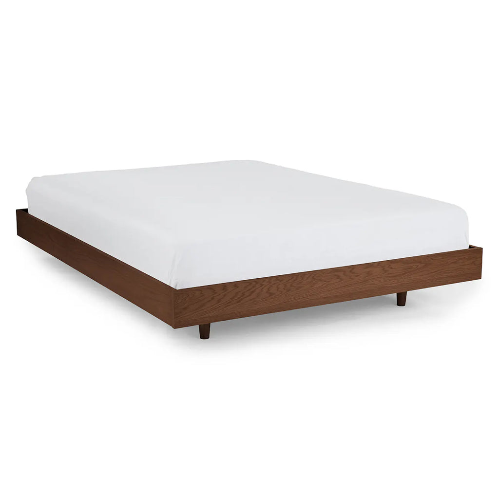 Walnut Queen Platform Bed Frame • OSI-T