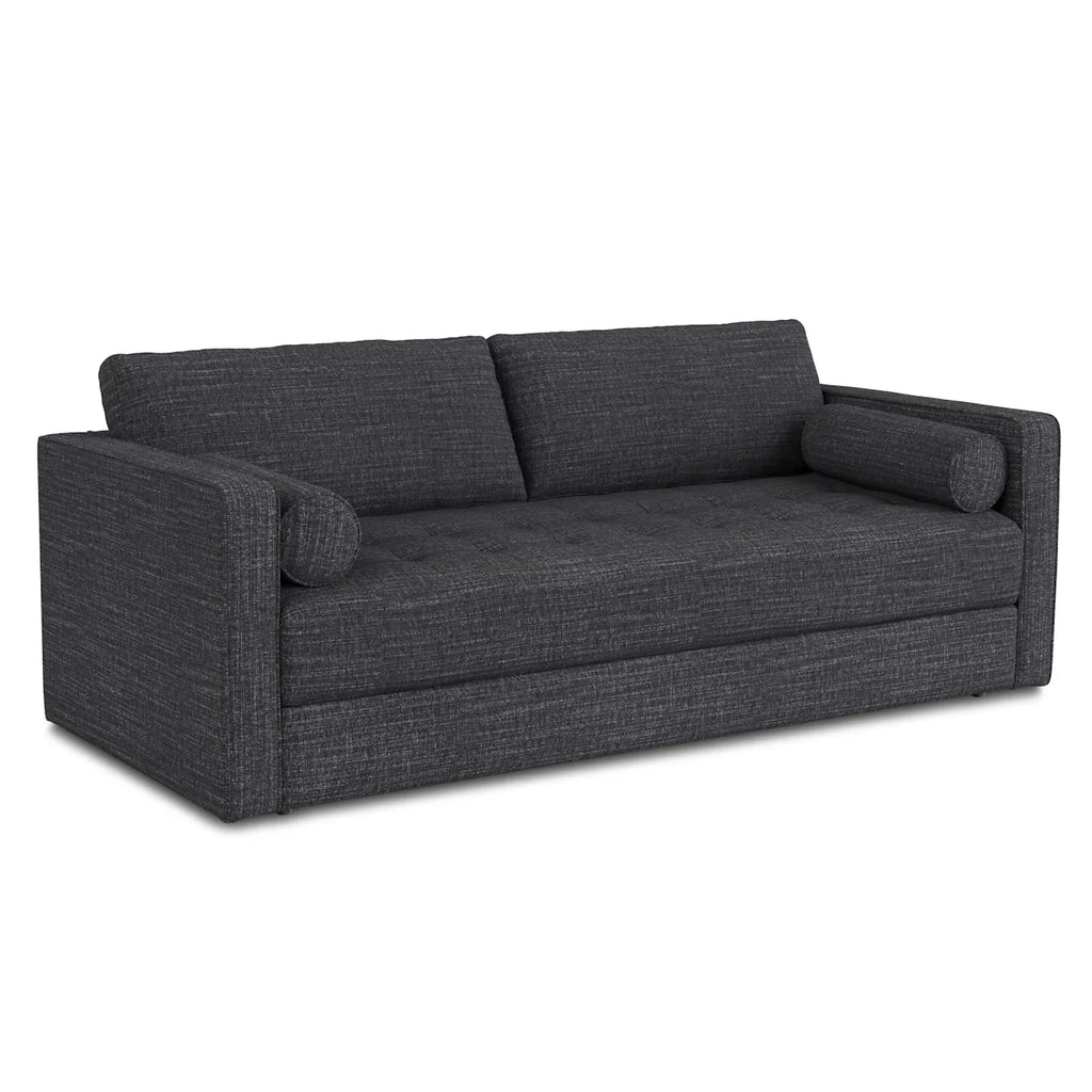 Tufted Fold-Out Sofa Bed – 88" Charcoal