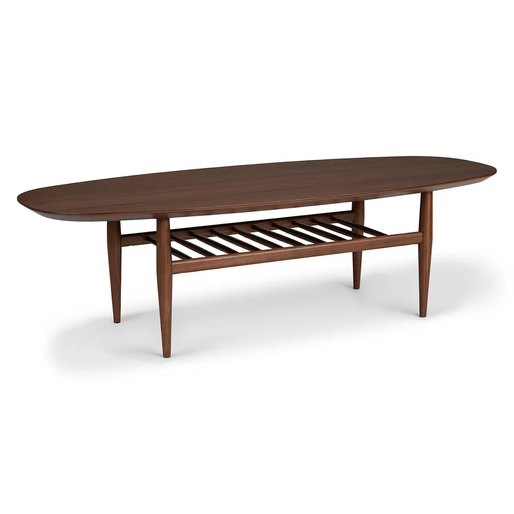 Walnut Oval 53.5" Coffee Table
