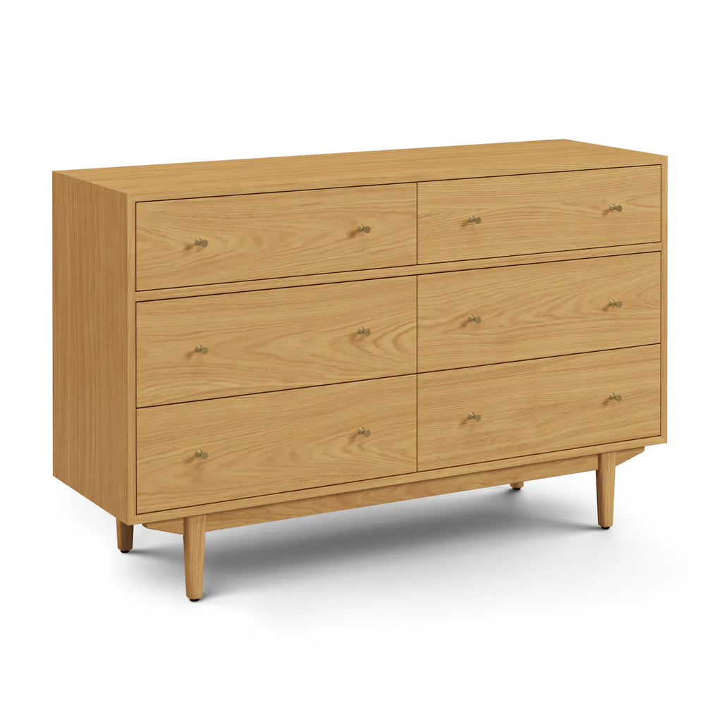 Hawthorne 6-Drawer Double Dresser – Natural Oak