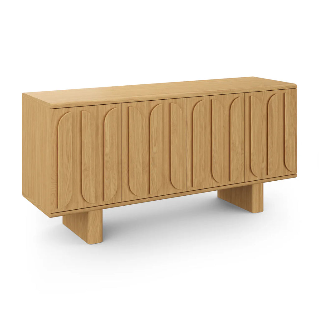 Chevron 63" Sideboard - Natural Oak