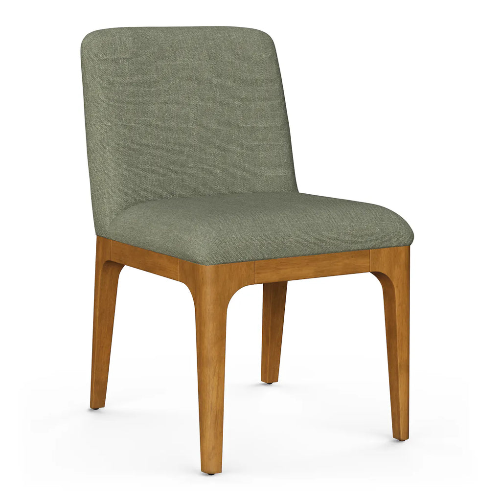 Rosa Upholstered Dining Chair - Smoked Oak and Welsh Green